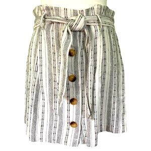 Belted Button Up Skirt